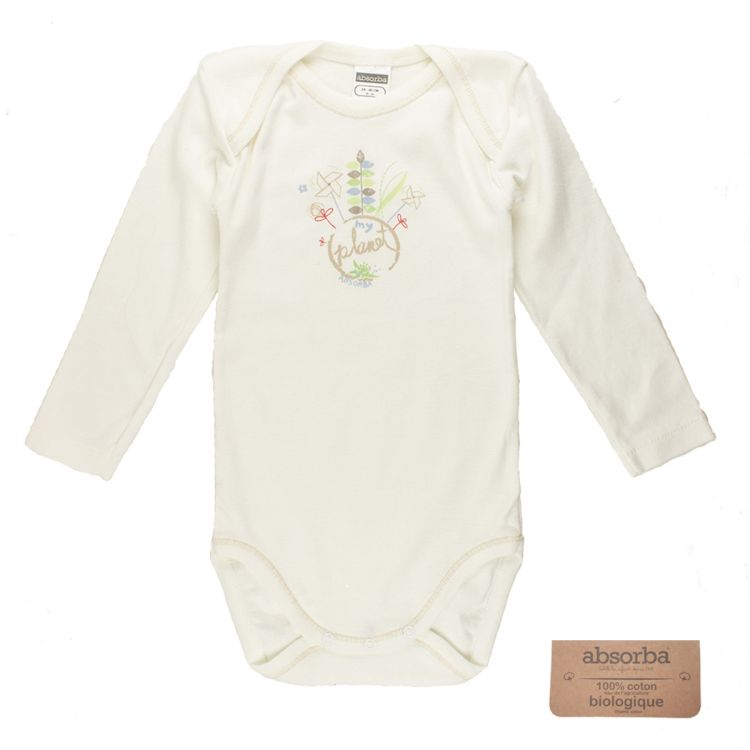 Absorba. Råhvid body i økologisk bomuld