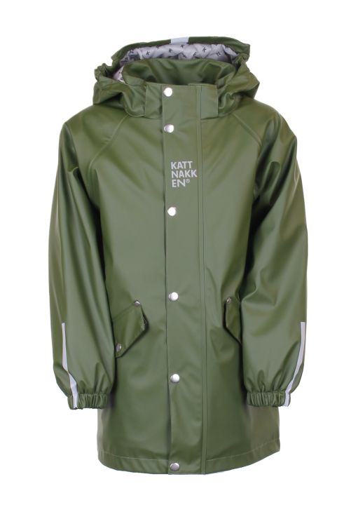 Kattnakken - Regnjakke - Parkacoat - Skovgrøn - Front