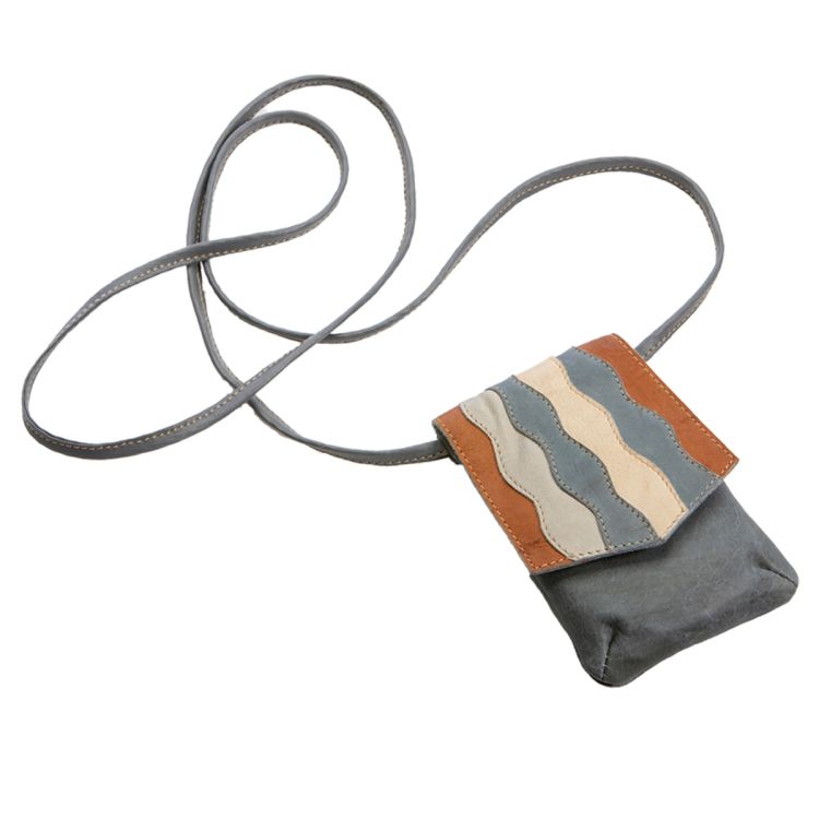 Nova Bags. Mobiltaske/pung i grå og creme