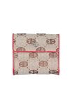 Bon Goût. Lille pung i jacquard vævet - beige og rød 