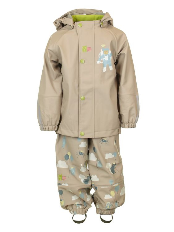 Kattnakken - Regnsæt to-delt i farven Lys Bark, front