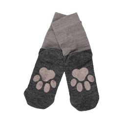 Kattnakken, Uldsokker med Anti-skrid, Gråbrun, fodsåler