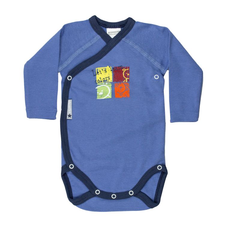 Absorba. Mellemblå slå-om body med mørke kanter