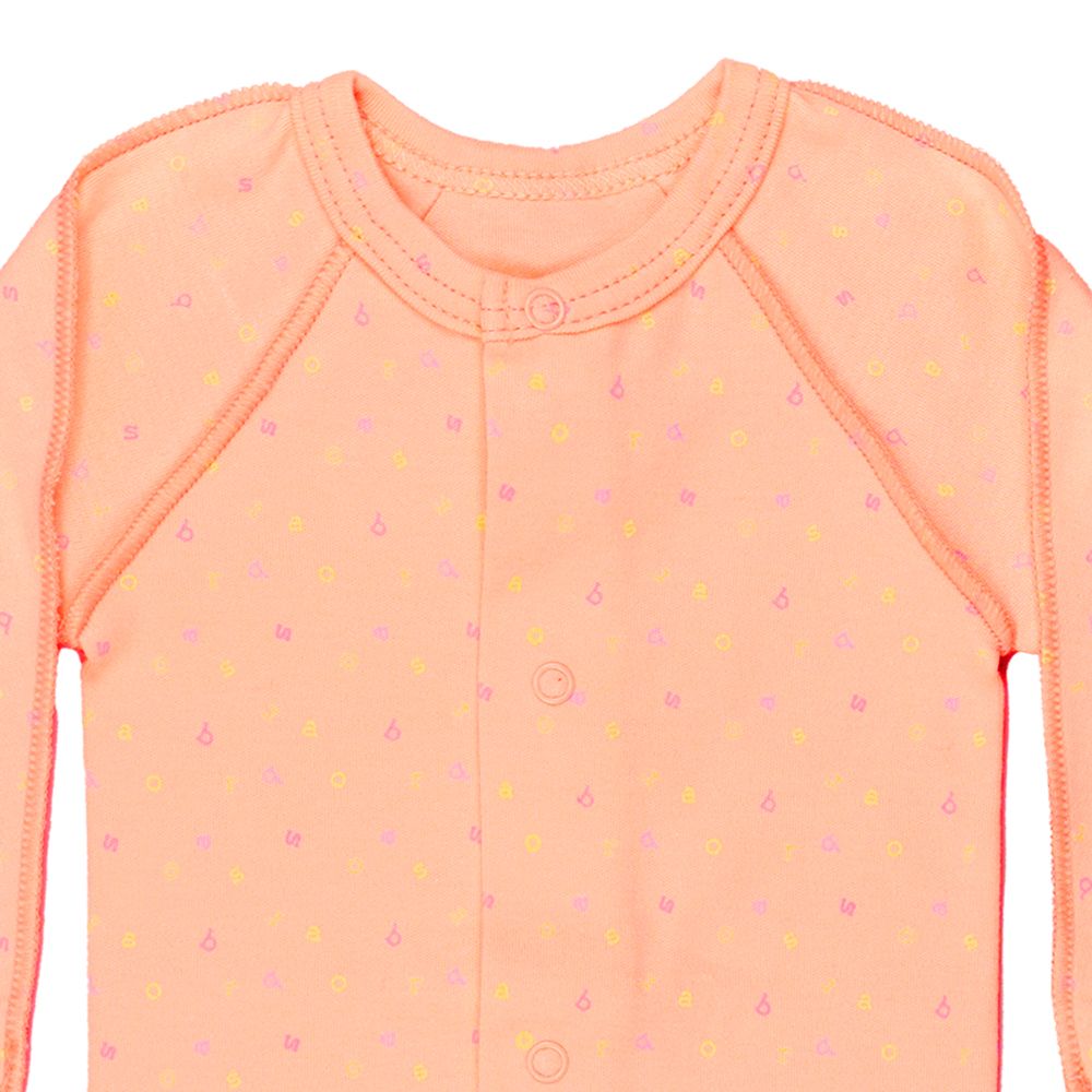 Absorba. Lys orange body med udvendige sømme, udsnit