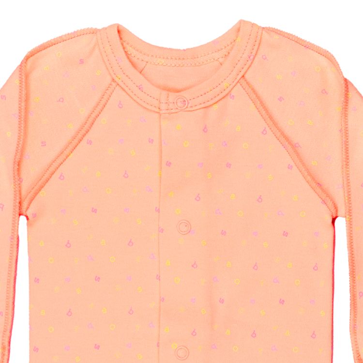 Absorba. Lys orange body med udvendige sømme, udsnit