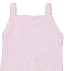 Petit Bateau. Rosa meleret  body med tynde stropper, udsnit