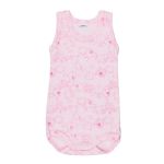Petit Bateau. Rosa body uden ærmer - med print