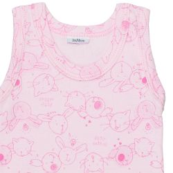 Petit Bateau. Rosa body uden ærmer - med print, udsnit