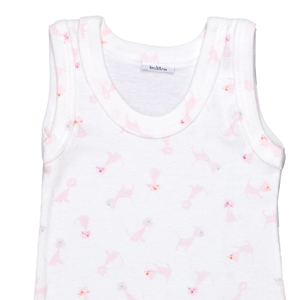 Petit Bateau,.Katteprint på body uden ærmer. Udsnit