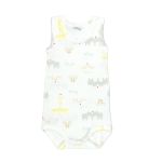 Petit Bateau. Hvid body uden ærmer med små røde hjerter