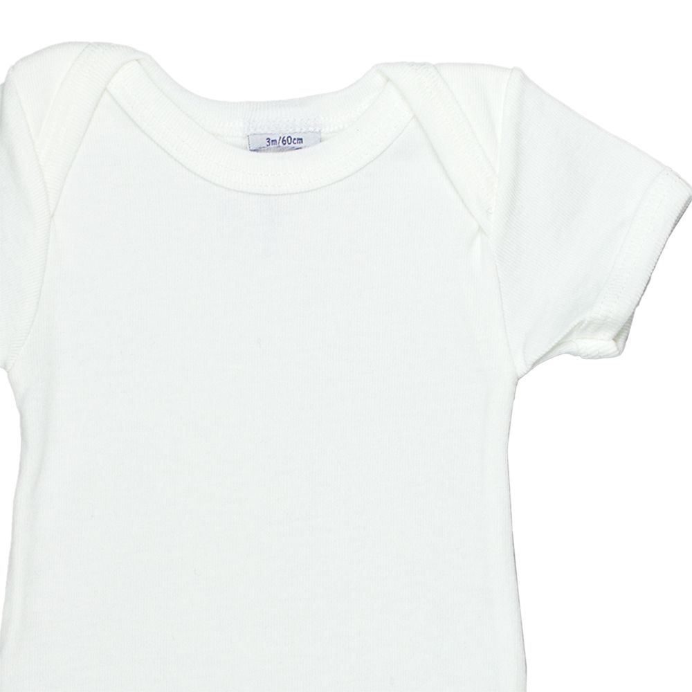 Petit Bateau. Kortærmet hvid body, udsnit