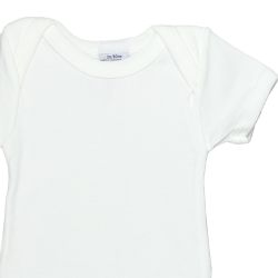 Petit Bateau. Kortærmet hvid body, udsnit