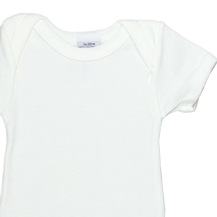 Petit Bateau. Kortærmet hvid body, udsnit