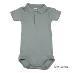 Petit Bateau. Body med polokrave, khaki