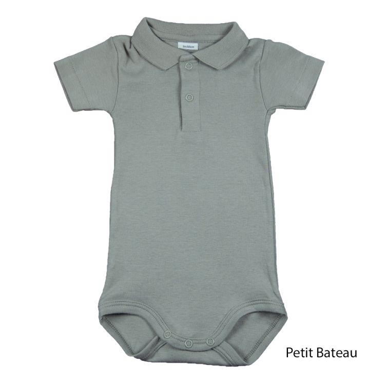 Petit Bateau. Body med polokrave, khaki