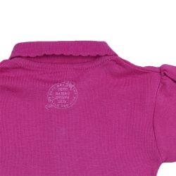 Petit Bateau. Body med polokrave, cheriserød, bag