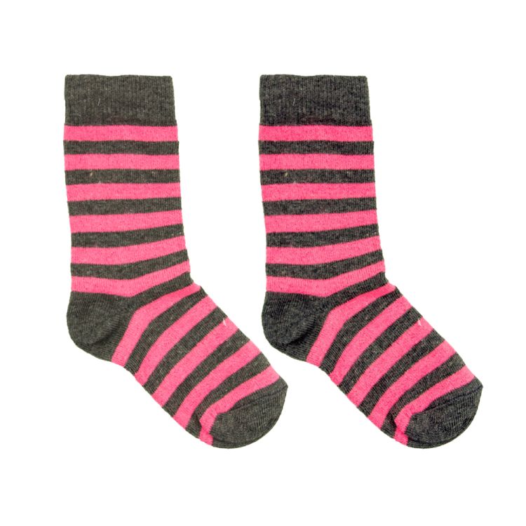 Decoy. Stribede sokker i pink og koksgrå