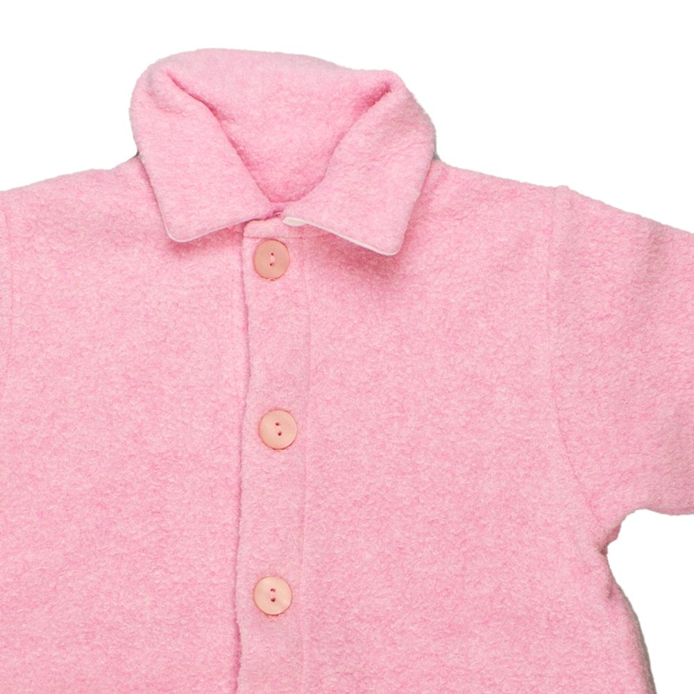 Petit Bateau. Rosa fleece sparkedragt,  udsnit