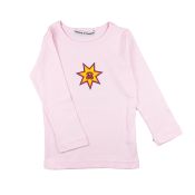 Fødselsdagsbluse, pige 2 år med 2 år i stjerne printet foran