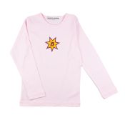 Fødselsdagsbluse 5 år.  Lyserød med alder printet foran