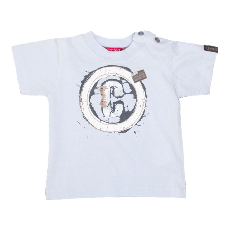 Confetti by Absorba. Lyseblå baby t-shirt med mange detaljer
