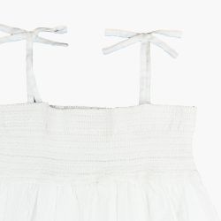 Levi's. Hvid sommertop med sølvstriber, udsnit