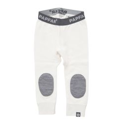 Papfar. Råhvide leggings i merino uld og bomuld