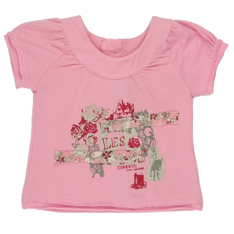 Absorba. Rosa baby pigebluse med pufærmer