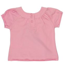 Absorba. Rosa baby pigebluse med pufærmer, bagfra