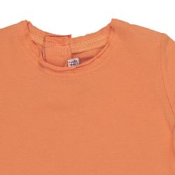 Confetti by Absorba. Orange baby bluse med rå kanter, udsnit