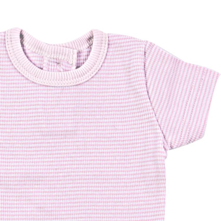 Petit Bateau. Bluse stribet  i lyslilla og lavendel udsnit