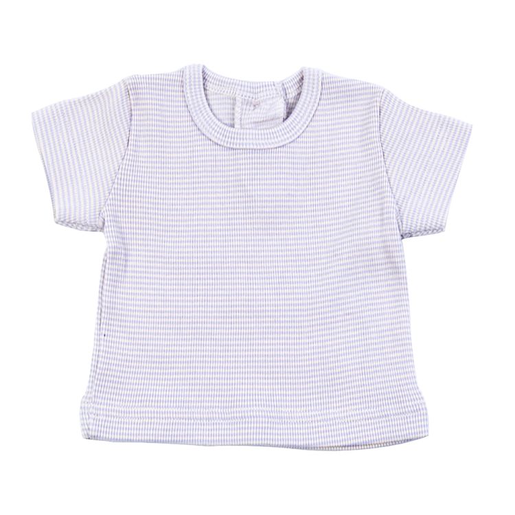 Petit Bateau. Bluse stribet  i lyslilla og gul 