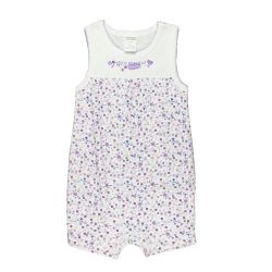 Absorba. Body sommerdragt, hvid med lilla blomster