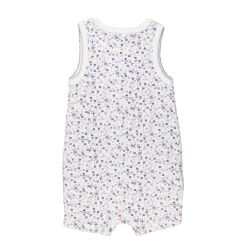 Absorba. Body sommerdragt, hvid med lilla blomster, bagfra