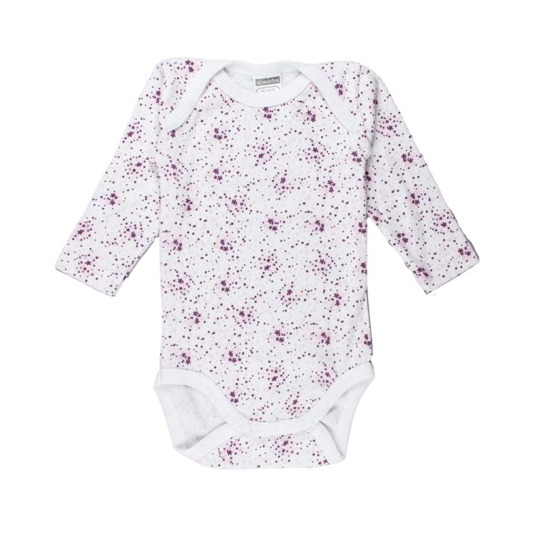 Absorba. Langærmet body med lyserøde og lilla stjerner