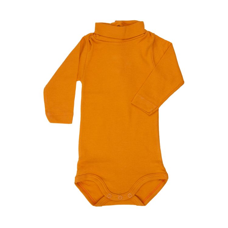 Petit Bateau. Cognacfarvet body med lille rullekrave