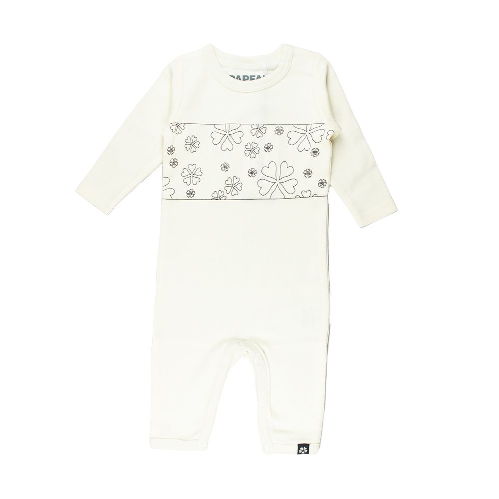 Papfar. Heldragt uld/bomuld - råhvid