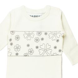 Papfar. Heldragt uld/bomuld - råhvid, udsnit