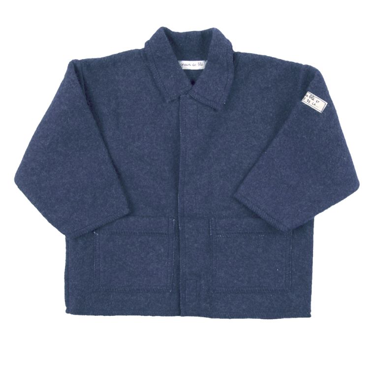 Grain de Blé. Marineblå baby fleecejakke