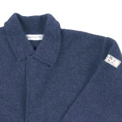 Grain de Blé. Marineblå baby fleecejakke udsnit