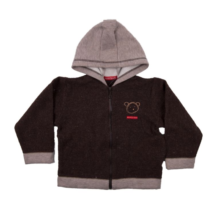 Mimi Couette. Chokobrun fleecejakke i uld