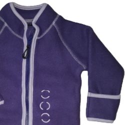 Mikk-Line. Lilla Baby uld fleece jakke Udsnit