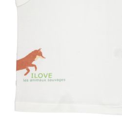 Petit Bateau. Undertrøje, hvid med print