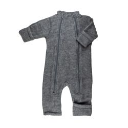 Mikk-Line, uldfleece køredragt - gråmeleret. Heldragten med foldekant