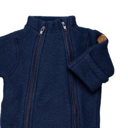 Mikk-Line, uldfleece køredragt - mørkeblå. Udsnit ærme med foldekant