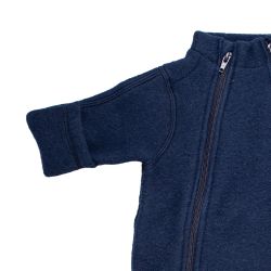 Mikk-Line, uldfleece køredragt - mørkeblå. Udsnit ærme med foldekant