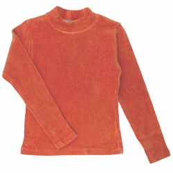 YCC. Velour pigebluse i orange