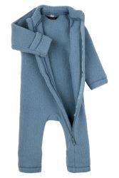 Mikk-Line, uldfleece køredragt - Støvet blågrå. Heldragten med åben lynlås