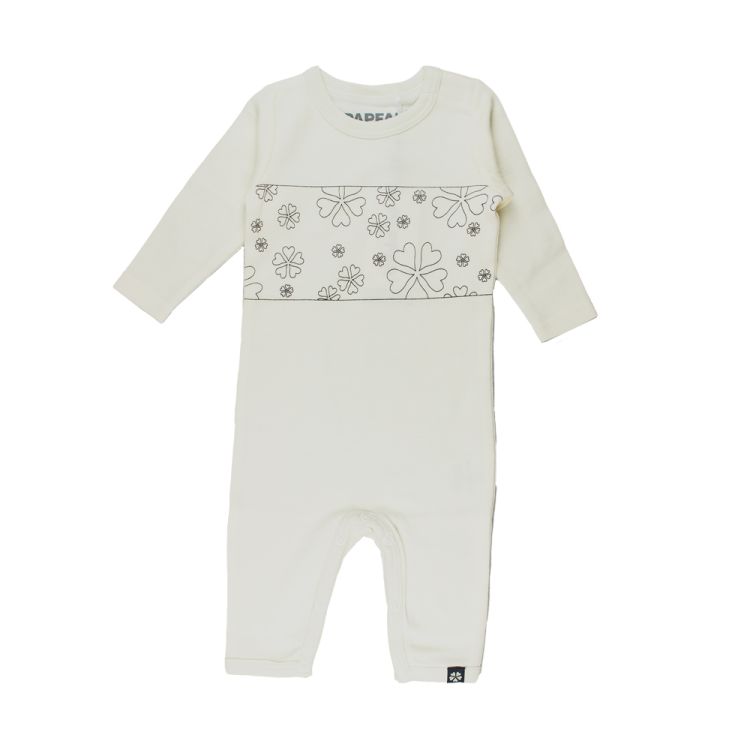 Papfar. Heldragt uld/bomuld - råhvid