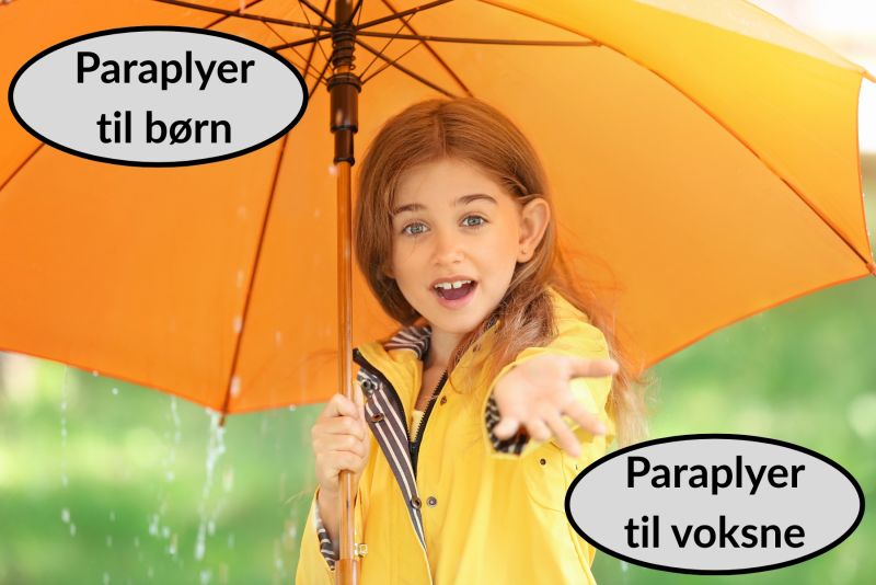 Børneparaplyer med spændende motiver